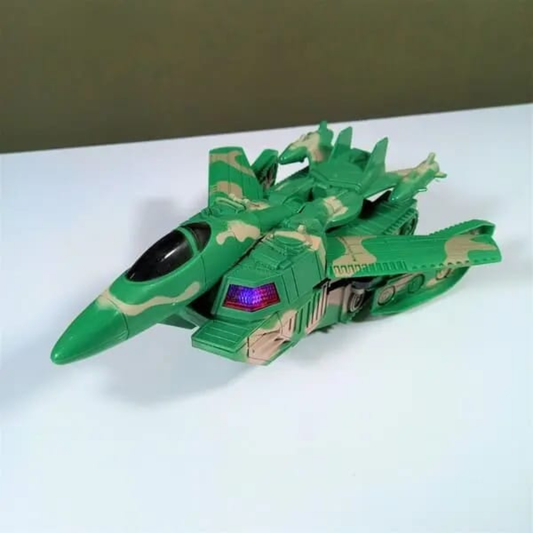 2-in-1 Military Aircraft & Tank Transforming Toy