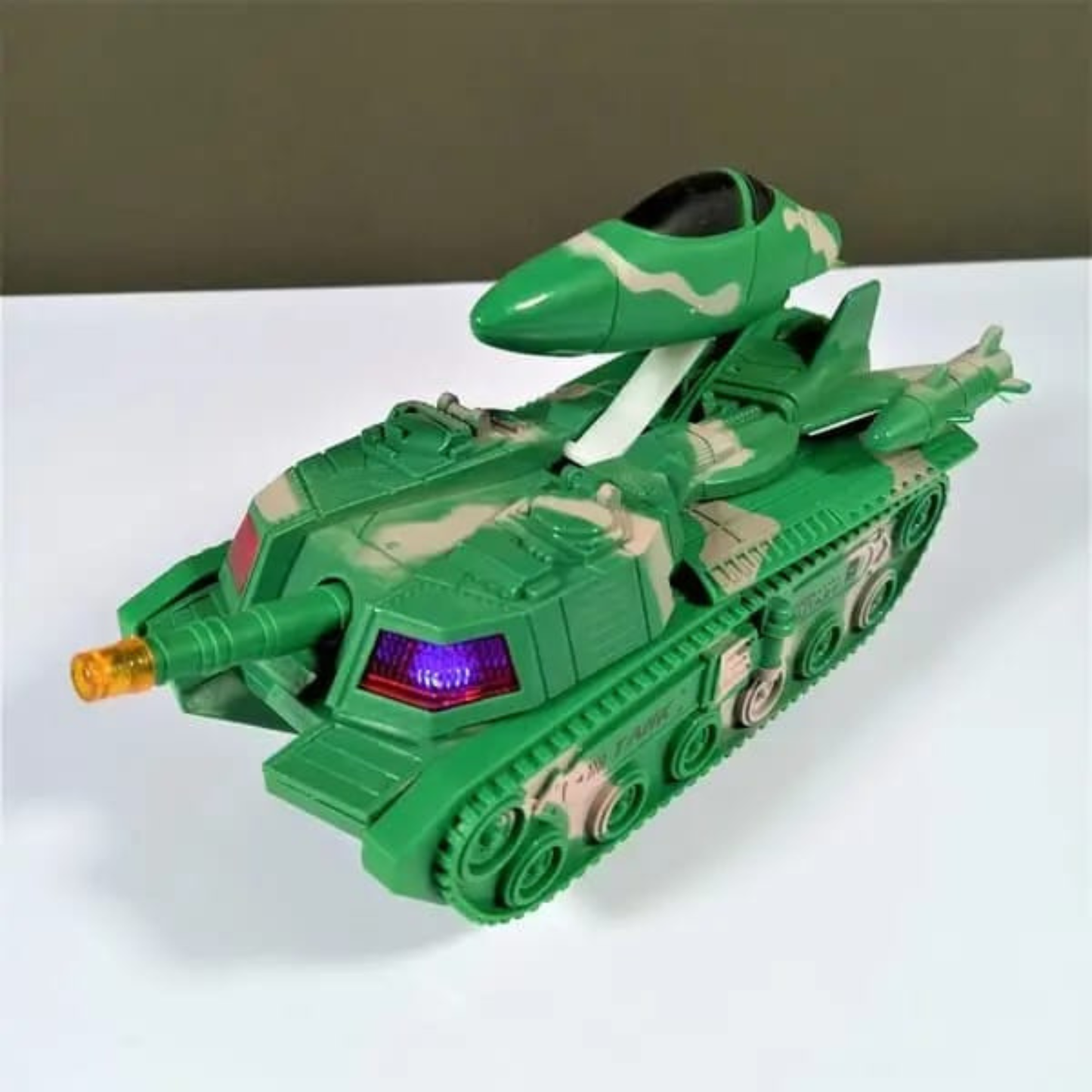 2-in-1 Military Aircraft & Tank Transforming Toy